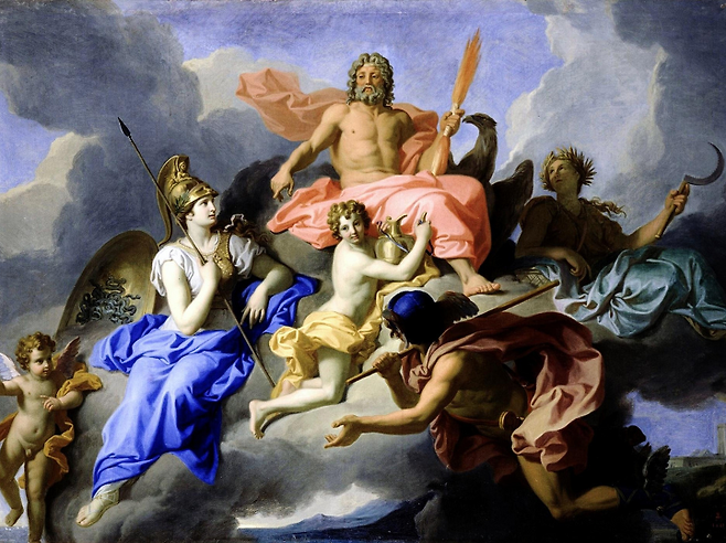출처: 르네 앙투안 우아스 <Minerva and the Triumph of Jupiter>