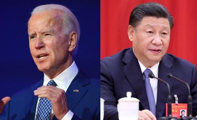 조 바이든(왼쪽) 미국 대통령과 시진핑 중국 국가주석. 워싱턴=AFP 연합뉴스, 베이징=AP 뉴시스