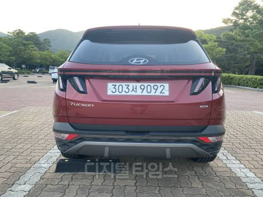 The all-new 투싼 가솔린 1.6 터보 인스퍼레이션 4WD 모델. <이상현 기자>