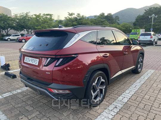 The all-new 투싼 가솔린 1.6 터보 인스퍼레이션 4WD 모델. <이상현 기자>