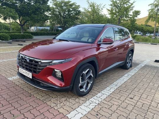 The all-new 투싼 가솔린 1.6 터보 인스퍼레이션 4WD 모델. <이상현 기자>