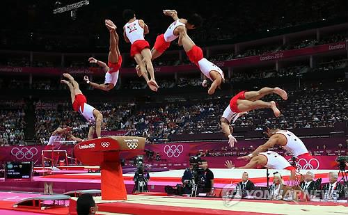 2012 런던올림픽 금메달 당시 양학선의 화려한 기술 [연합뉴스 자료사진]