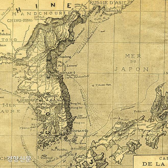 1894년 9월 발간된 프랑스 주간 화보신문인 ‘르 프티 주르날(Le Petit Journal)’에 실린 ‘한국, 일본 및 동중국 지도’