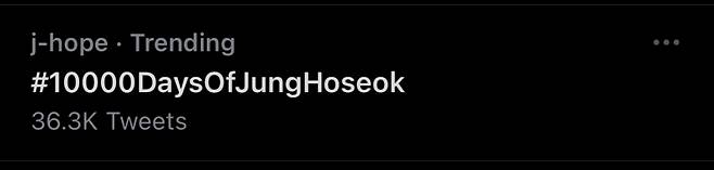 방탄소년단 제이홉 태어난 지 10000일 맞아 전 세계 팬들 축하.."호석아 10000일 축하해♥"