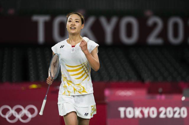 일본의 노조미 오쿠하라는 겉은 치마, 속은 반바지인 치마바지를 착용한 채 29일 배드민턴 여자 단식 경기에 출전했다. 뉴시스