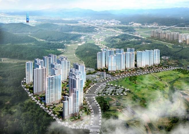 봉담 프라이드 시티 조감도 (사진=현대건설)