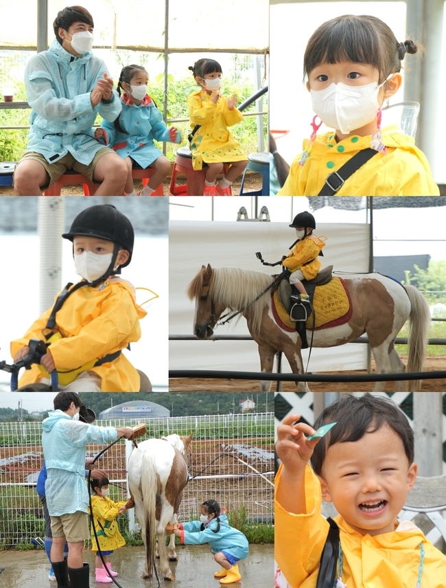 Yoon Sang-hyun son Hee Sung shows horseback riding talentOn KBS 2TV The Return of Superman broadcast on August 8, Yoon Sang-hyun and Na-gum - Hee Sung Sam Brother and Sister find a farm where they can meet animal friends.The family members who share their sympathy with various animals and build up interesting memories will give great fun to viewers.On that day, Yoon Sang-hyun visited an animal farm with his children, which also had a horse riding ground where he could ride his horse himself.So, Yoon Sam said that he was the top model for the first time in his life.In the meantime, Yoon Sam said that he could see his peer friends riding directly.From the five-year-old Friend, who is the same age as Nae-eun, to his younger 22-month brother.The way the children ride well focused attention on both Yoon Sang-hyun and Sam Brother and Sister.The two men also took courage to take the top model to their horseback riding, which surprised all of the most fearful of the three Brothers and Sisters.It is the back door that the sisters who saw the horse riding skills of Hee Sung admired the prince.