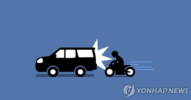 오토바이 - SUV 추돌사고 (PG) [권도윤 제작] 일러스트