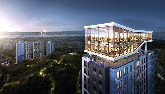 김포북변4구역 재개발사업CG(스카이라운지). 한양 제공. /뉴스1