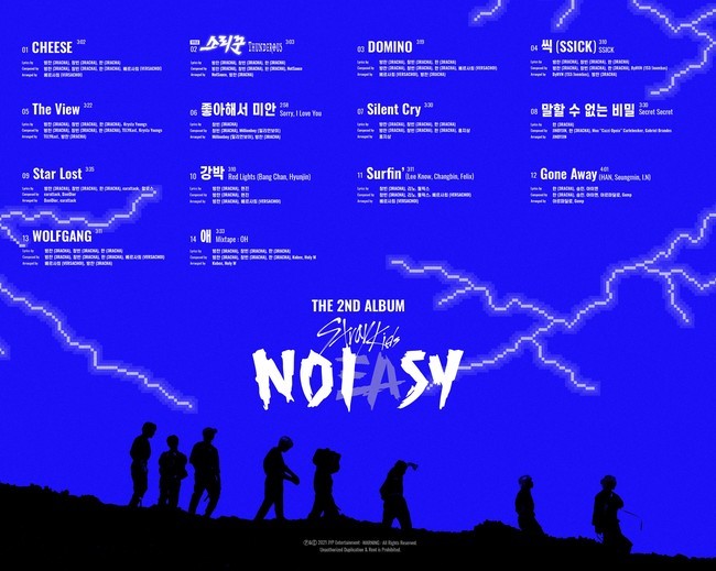 Producer group 3RACHA in the team, including a total of 14Tracks, participating in the whole work! Prove self-production capability!Group Stray Kids will make a comeback as the title song Songer for their new album NOEASY (Noisy).JYP Entertainment, a subsidiary company, released a trackslist image of Regular 2 NOEASY on the official SNS channel of Stray Kids at 0:00 on August 12, and a personal teaser photo of member Han and Felix.The title song wrapped in veil is a song Singer, which solves the firm belief that it will keep the head without being embarrassed by anyone who says it.He participated in the chanchanchan, Changbin, and Hans writing and composition of the teams production group Three Lacha (3RACHA), painted his musical personality more deeply and maximized the fun of listening to colorful traditional Korean music and magnificent brass instruments.The new recordings include the title songs Songer, DOMINO (Domino), SSICK, The View (The View), Sorry for Like, Silent Cry (Silent Cry), Unspeakable Secret, starting with the intro Tracks CHEESE (Cheese) that guides listeners into Stray Kids realms It contains Star Lost (star roast) and more.Here are the unit songs Kangbak (Bang Chan, Hyun Jin), Surfin (Rino, Changbin, Felix) (surfing), Gone Away (Han, Seungmin, Aien) (Gon Away) and WOLFGANG (Wolf River) presented in the Mnet Kingdom: Legendary War final contest, and released on June 26 and released on July 10. A total of 14 songs will be included, including the digital single Ae, which took the top spot on the Billboards World Digital Song Sales Chart.Stray Kids members participated in the work of the new song, starting with Three Lacha (3RACHA), and they lighted the self-produced group modifier.In addition, the album was completed by leading writers from home and abroad, including Versa Choi (VERSACHOI), Krista Youngs, HotSauce, and Hong Ji-sang.The personal teaser photo, which was released with the track list, has a concept restaurant charm.Han has a trumpet-like gun and emits a witty charm, and Felix has perfected his unique hairstyle and fascinated the global K-pop fan with deep eyes.Stray Kids is a new song Songer that wedges the teams musical color and identity.Stray Kids, who has built a unique area as a pioneer of Mara Taste Genre, which tastes addictive music such as the title song God Menu (New Menu) of Regular 1st album GOsaeng (High School) released last year and the title song Back Door (Back Door) of Regular 1st album IN Life (Life), It is expected to satisfy the five senses of listeners around the world through the first new song and title song of 2021, which boasts a deep taste.Stray Kids Regular 2 album NOEASY and the title song Songer will be released at 6 pm on August 23.