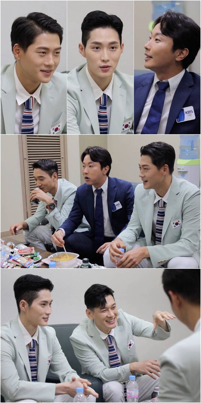 According to KBS 2TV entertainment program Boss in the Mirror (hereinafter referred to as Donkey ear), Donkey ear, which will be broadcast on the afternoon of the 15th, will be unveiled at the waiting room meeting with fencing F4 Kim Jung-hwan, Gu Bon-gil, Kim Jun-ho, Oh Sang-wook and Choi Byung-chul,Fencing F4, which was gathered in the waiting room of the broadcasting station in the recent recording, showed a bit of excitement and nervousness in the first appearance of the public interest and the first entertainment after returning home.At this time, Choi Byung-chul, a bronze medalist at the 2012 London Olympics, visited the waiting room to encourage his juniors, and Kim Jung-hwan and Gu Bon-gil were more pleased than anyone else, saying, My brother is coming.Among them, Kim Jun-ho and the youngest Oh Sang-wook searched for ramen noodles at the broadcasting station in a word of Choi Byung-chul, who said that he would like to eat with ramen noodles in the waiting room.To his sisters who completed the mission at the end of the twists and turns, Gu Bon-gil started the Latte art talk saying, We also carried a rice cooker.Choi Byung-chul is one more drink, We have been training over the mountains with water and ice, and Kim Jun-ho shows off the Latte art talk and Kim Jun-ho is surprised by Choi Byung-chul with a counterattack that hits the bone.It will air at 5 p.m. on the 15th.