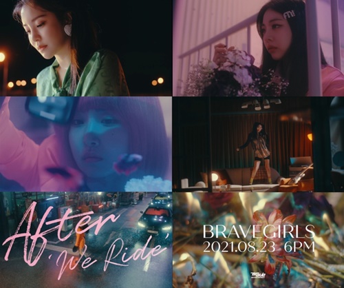 Brave Girls new song Drunk habit (after driving) Music Video Teaser was released.At noon on the 20th, Brave Entertainment, a subsidiary company, posted the title song Drunk (After) Music Video Teaser of Brave Girls mini 5th album After We Ride through official YouTube and SNS.The released music video Teaser begins with Yu-Jeong sitting with a lonely expression.The members showed their desperate sitting on the phone in the public telephone box, or they danced to forget their lovers, and showed their appealing emotional acting by expressing their after-parting in their own way through the act of holding a wine glass and tears.At the end, I wrote a red lipstick on the car I stayed in all the time, and then I smiled a little and left, and the scene that was raining with a more relaxed expression was revealed.Brave Girls is adding to the enthusiasm for the mini 5th album After We Ride through various spoiler contents such as promotional time table, track list, and photo teaser release ahead of the release of the new album.Meanwhile, the main part of the Music Video of Brave Girls new song Drunk Boat (After Driving) will be released with the release of soundtrack at 6 pm on the 23rd.