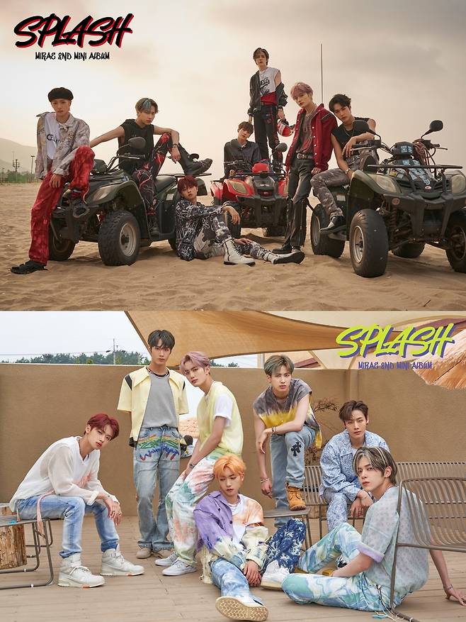 DSP Media released a group concept photo of Splash - MIRAE 2nd Mini Album (hereinafter Splash) on the official SNS of the future boy at 0:00 on the 20th.Future boy showed off a strong concept digestion power even in the opposite atmosphere.In the HOT version, the future boy sat in a rebellious pose on ATV on a wide white sandy beach, creating a chic atmosphere, and even a fascinating look.In the COOL version, the future boy got a hot response from fans by wearing a costume that feels refreshing in the background of a warm cafe.Future boy received explosive attention by showing concept photo with charm that each member could not see before starting with Park Si-young on the 13th.Currently, Splash Music Video teaser and album spoiler are only about to be released.Future boys album and the title song Splash are hybrid genre songs mixed with hip-hop, trap and R & B. It draws a story of future boy who will go forward without being afraid to meet a strange sea.Splash will show the musical growth and enthusiasm of future boy by participating in the lyrics of future boy members Lee Jun-hyuk and Bart Kaëll.KARD BM, who also helped the songs of his debut album, also made a good impression with the title song song song.Future boy will open Splash Music Video teaser 1 and 2 on the 22nd and 23rd respectively, and will show album spoiler with pre-listening of all albums on the 24th day before comeback day.Future boy will release the second Mini album Splash at 6 pm on the 25th and communicate with fans around the world through the comeback V live at 8 pm on the same day.