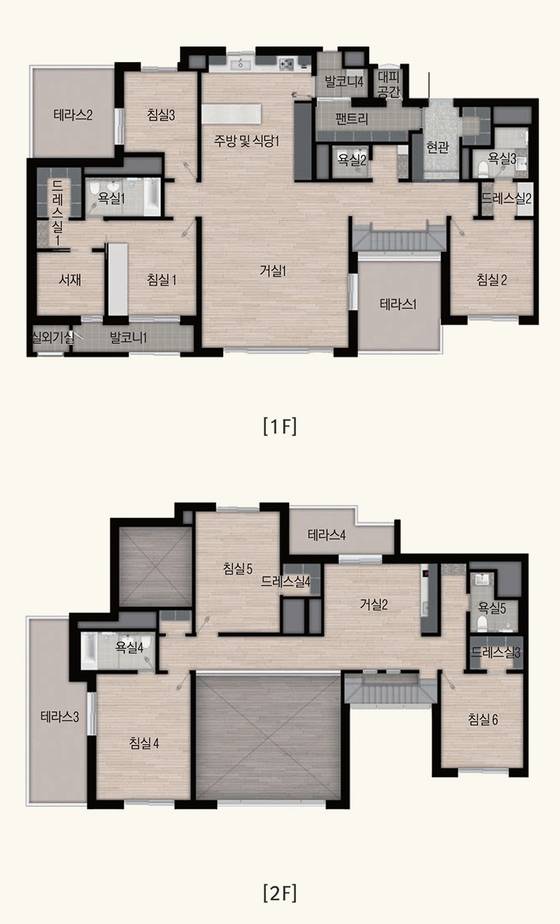 청약가점 만점자가 분양받은 래미안리더스원 전용 238㎡ 펜트하우스 평면도.