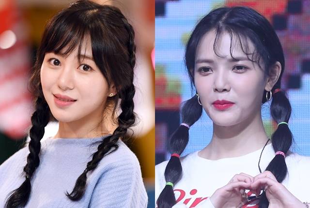 걸그룹 AOA 출신 권민아(왼쪽 사진)와 지민. 뉴시스