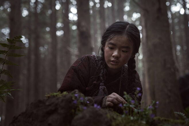 A screenshot from “Kingdom: Ashin of the North” shot in Jeju’s Meochewat Forest. (provided by Netflix)