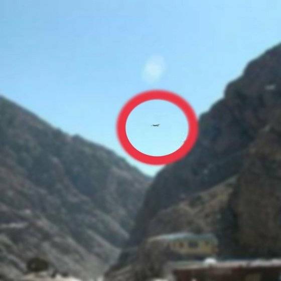 판지시르에 나타난 파키스탄 무인기. 이 무인기가 NRFA 진지를 폭격했다는 보도가 나온다. 트위터