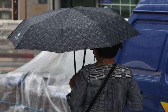 서울 성북구 지역에 비가 오고 있다. ⓒ데일리안 홍금표 기자