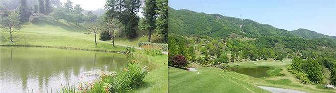 남부CC 전경(왼쪽), 이스트밸리CC 전경