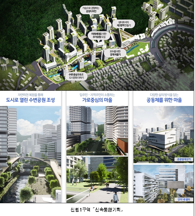 신림1구역 신속통합기획안 계획 콘셉트 /사진=서울시