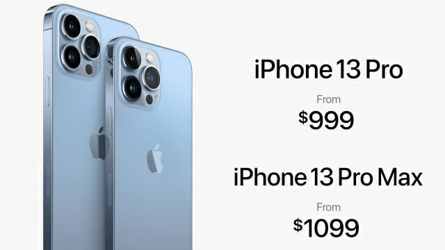 가격은 전작인 아이폰12 프로·프로맥스와 동일하게 유지했다. (사진=애플)