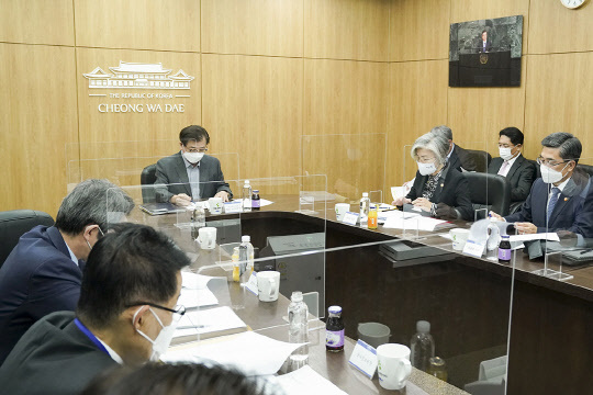 지난해 11월 5일 청와대가 NSC상임위원회의를 개최하는 모습. 청와대 제공.