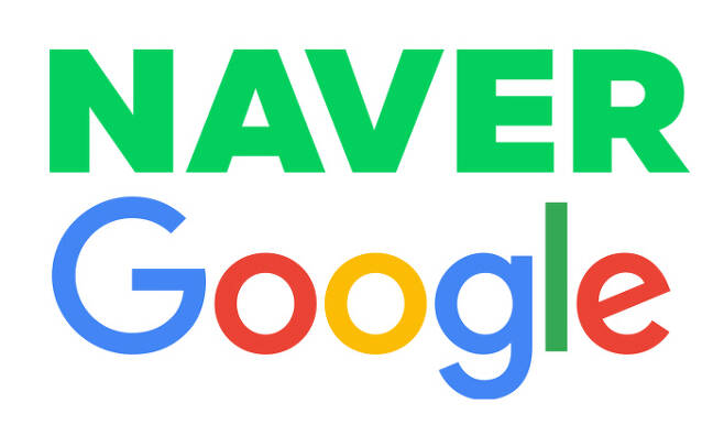 네이버(위)와 구글 로고