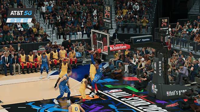 NBA 2K22 플레이 화면