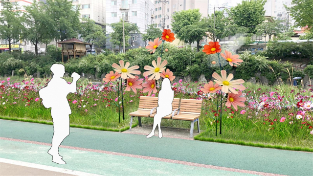 홍제천 일대에 조성될 ‘꽃들의 향연’ 구간 이미지. /사진 제공=서대문구