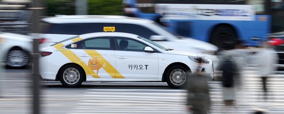 국내 택시 운전자 10명 중 9명이 가입한 카카오T. [뉴스1]