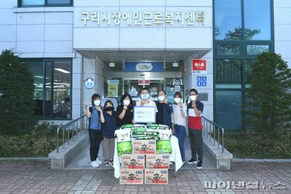 안승남 구리시장 17일 추석맞이 사회복지시설 위문. 사진제공=구리시