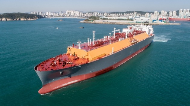 현대중공업이 건조한 17만4000m³급 LNG운반선. 한국조선해양 제공