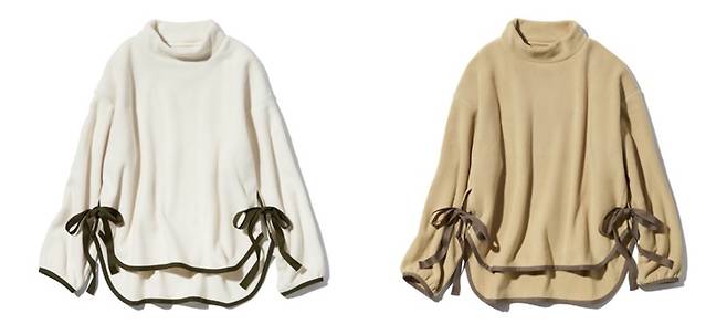 화이트마운티니어링X유니클로 여성용 플리스 제품 이미지