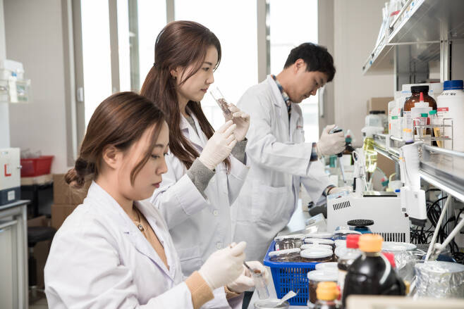 한국식품연구원 연구진이 프로바이틱스 연구를 수행하고 있다.