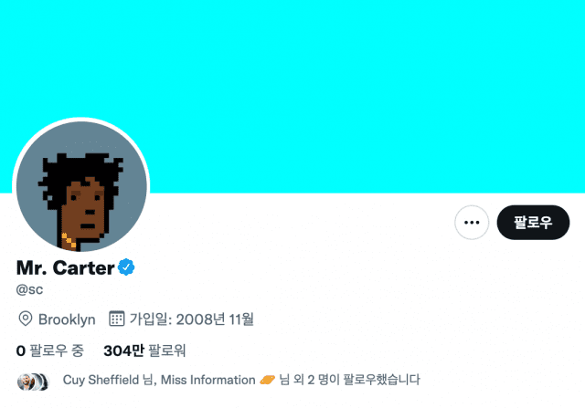 유명 래퍼 제이지는 크립토펑크를 자신의 트위터 프로필사진으로 사용하고 있다.