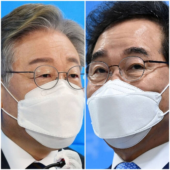 이재명 경기도지사(왼쪽)와 이낙연 전 더불어민주당 대표 ⓒ 시사저널