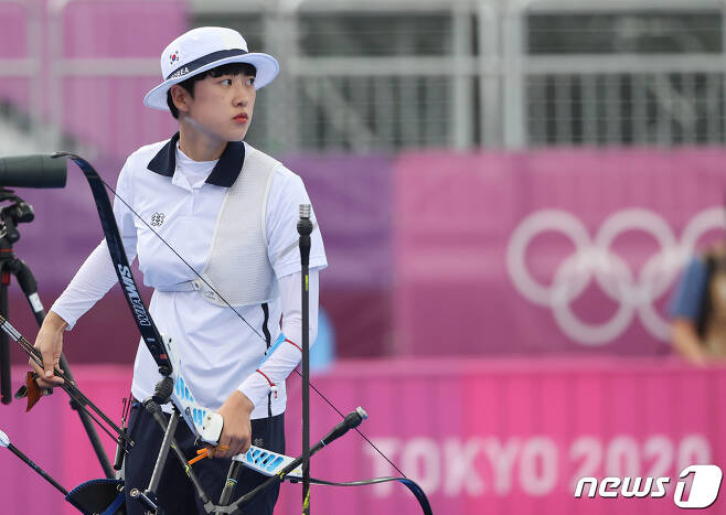 한국 양궁의 간판 스타 안산. /뉴스1 © News1 송원영 기자