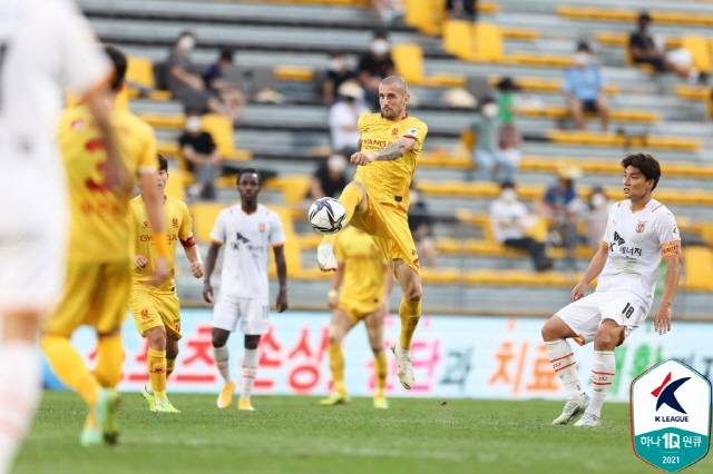 ◇9월 18일 광주-제주 경기 장면. 사진제공=한국프로축구연맹