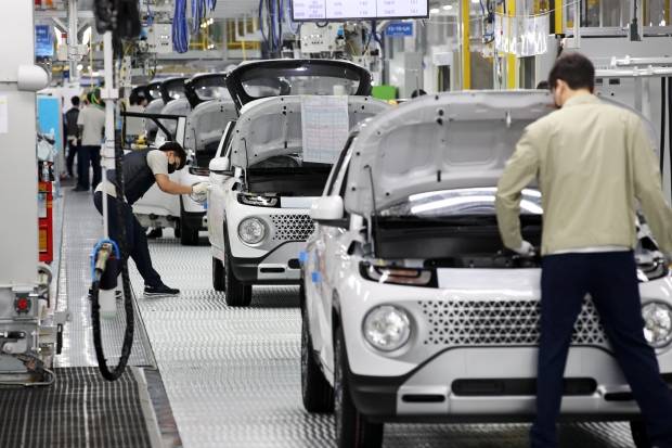 광주글로벌모터스(GGM)의 캐스퍼 생산 라인 모습. 사진=뉴스1