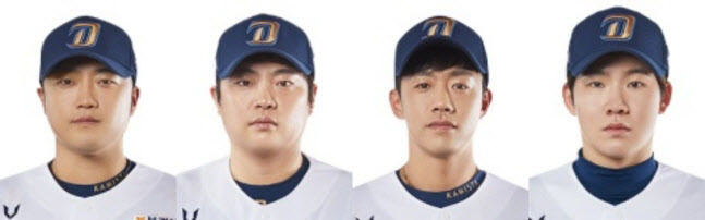 박석민(왼쪽부터), 권희동, 이명기, 박민우 NC 다이노스 선수. (사진=NC 다이노스)