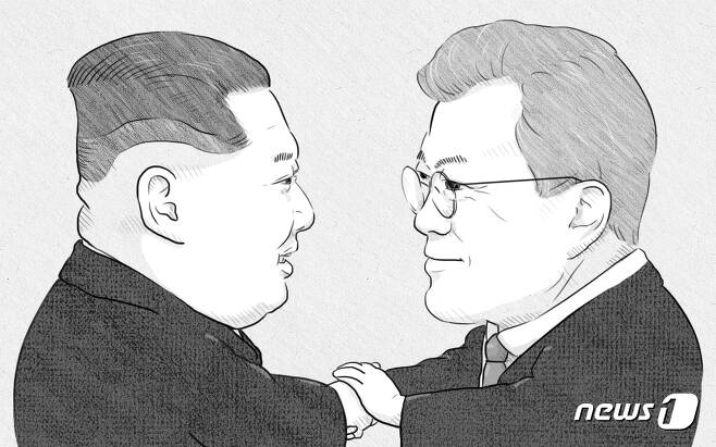 김정은 북한 노동당 총비서, 문재인 대통령.© News1 DB