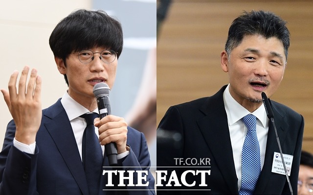 이해진 네이버 글로벌투자책임자(왼쪽)와 김범수 카카오 이사회 의장이 내달 국정감사 증인으로 채택됐다. /더팩트 DB