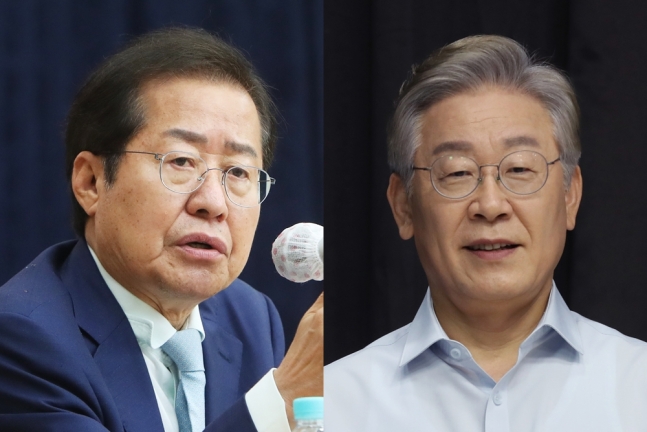 국민의힘 홍준표 의원(왼쪽), 이재명 경기지사.  - 연합뉴스