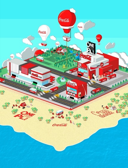 Coca-Cola Korea's virtual space on metaverse platform Gather Town, which protmotes its recycling campaign