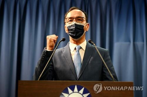 대만 국민당 차기 주석으로 당선된 주리룬(朱立倫) [AFP=연합뉴스]