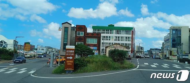성산읍 착한거리 일대 전경.© 뉴스1