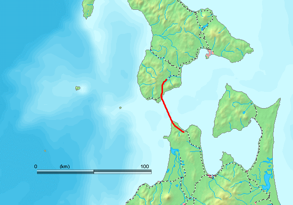일본 혼슈 북단 아오모리현과 홋카이도를 잇는 세이칸해저터널 구간. 위키피디아