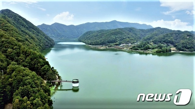 충북 옥천의 대청호 안터지구 전경.© 뉴스1