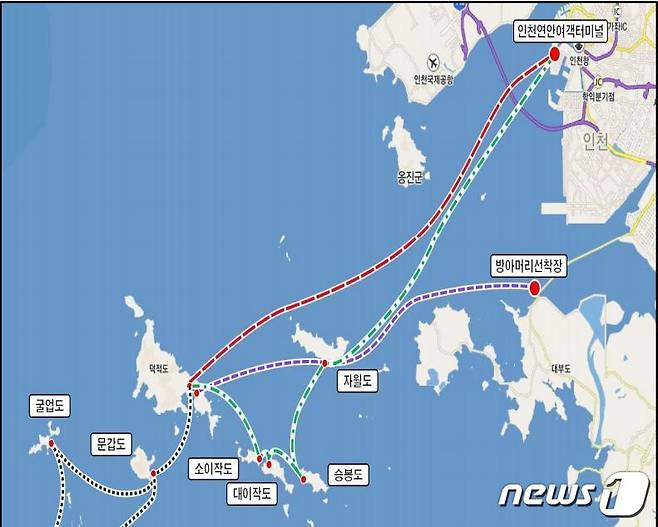 대이작도 매립사업 위치도.© 뉴스1