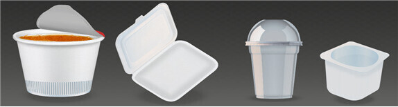 From left to right, a single-use ramen cup, a take-out container, cup, and yogurt cup (provided by the Ministry of Food and Drug Safety)